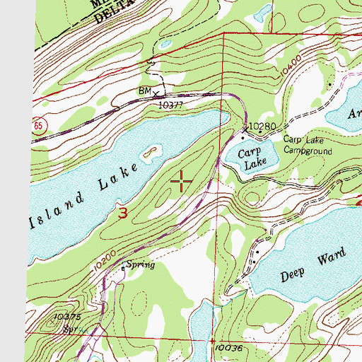 Topographic Map of Skyway Campground, CO
