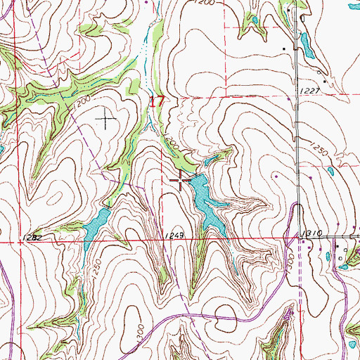 Topographic Map of Oknoname 087007 Dam, OK