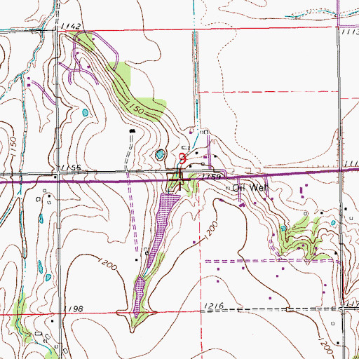 Topographic Map of Oknoname 087013 Dam, OK