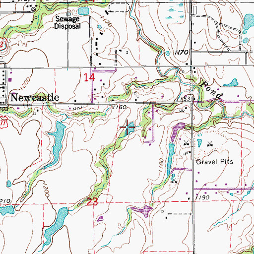 Topographic Map of Oknoname 087016 Reservoir, OK