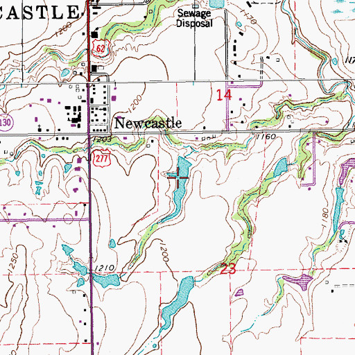Topographic Map of Oknoname 087017 Reservoir, OK
