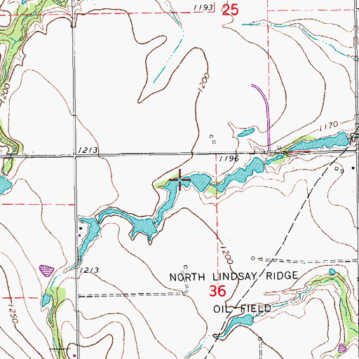 Topographic Map of Oknoname 087020 Reservoir, OK
