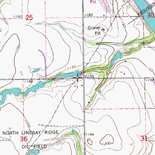 Topographic Map of Oknoname 087024 Dam, OK