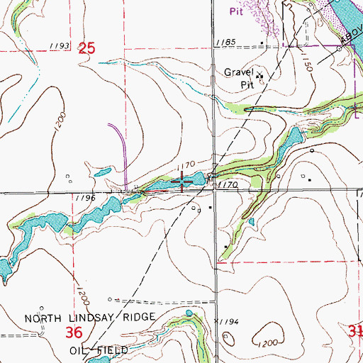Topographic Map of Oknoname 087024 Reservoir, OK