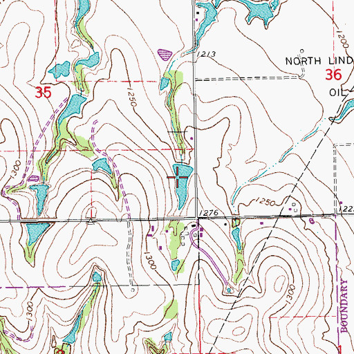 Topographic Map of Oknoname 087025 Reservoir, OK