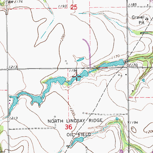 Topographic Map of Oknoname 087026 Reservoir, OK
