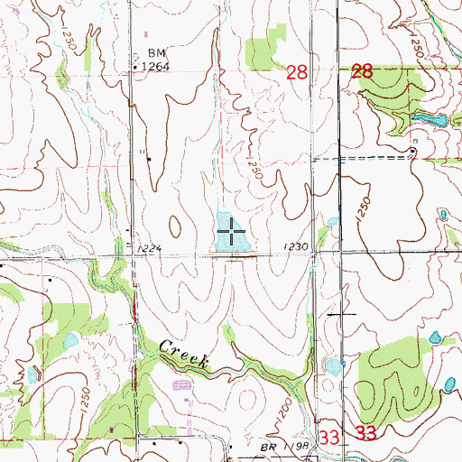 Topographic Map of Oknoname 087034 Dam, OK