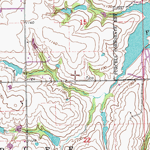 Topographic Map of Oknoname 087037 Reservoir, OK