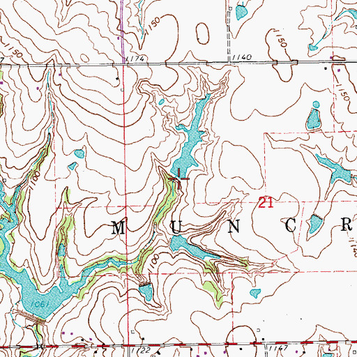 Topographic Map of Oknoname 087038 Reservoir, OK