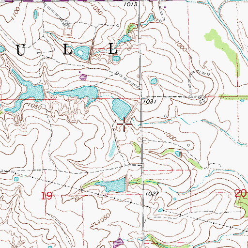 Topographic Map of Oknoname 087042 Dam, OK