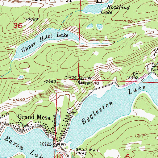 Topographic Map of Eggleston Campground, CO