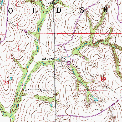 Topographic Map of Oknoname 087050 Reservoir, OK