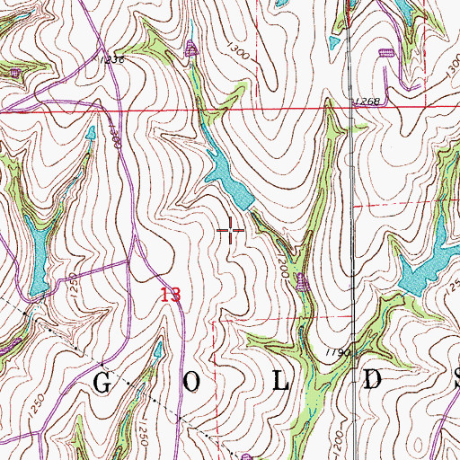 Topographic Map of Oknoname 087051 Dam, OK
