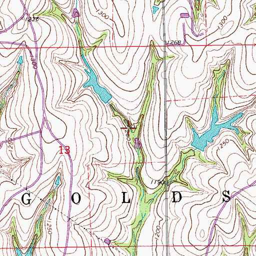 Topographic Map of Oknoname 087051 Reservoir, OK