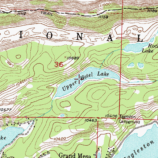 Topographic Map of Upper Hotel Lake, CO