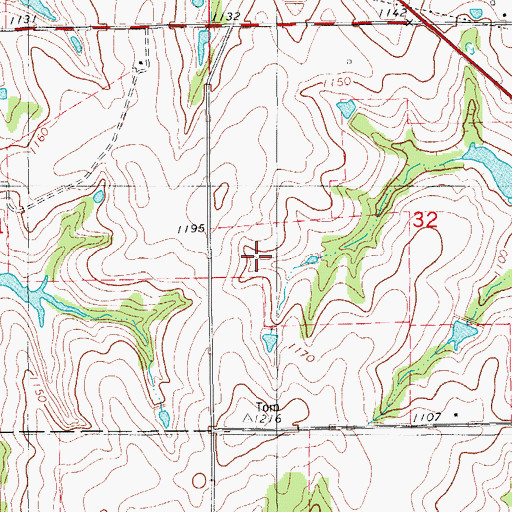 Topographic Map of Oknoname 087056 Dam, OK