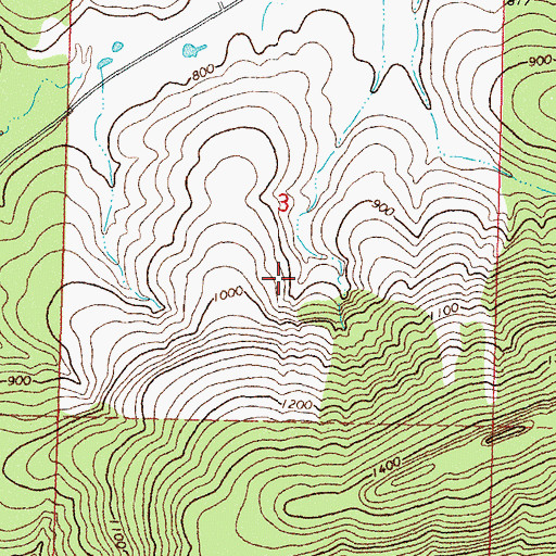 Topographic Map of Oknoname 06003 Dam, OK