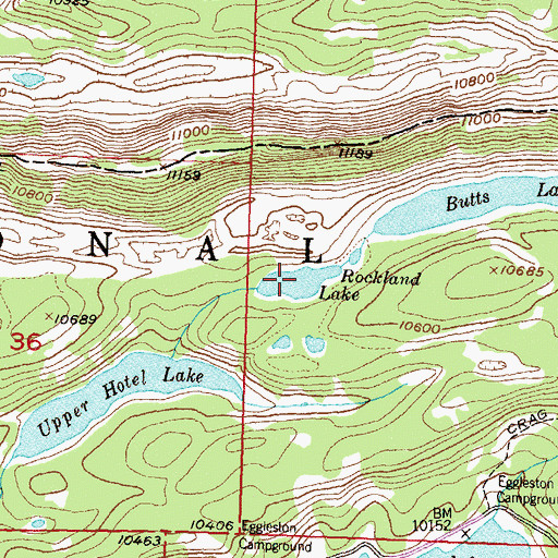Topographic Map of Rockland Lake, CO