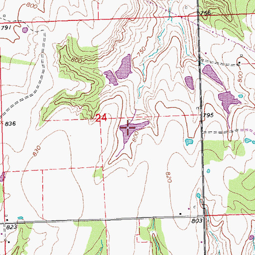 Topographic Map of Oknoname 063005 Reservoir, OK