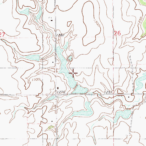 Topographic Map of Oknoname 093001 Dam, OK