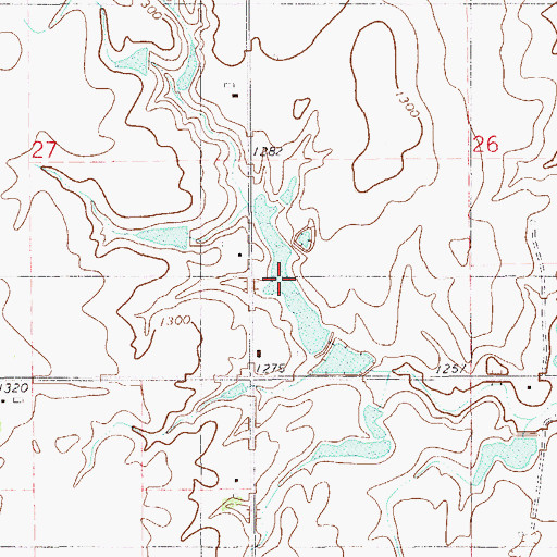 Topographic Map of Oknoname 093001 Reservoir, OK