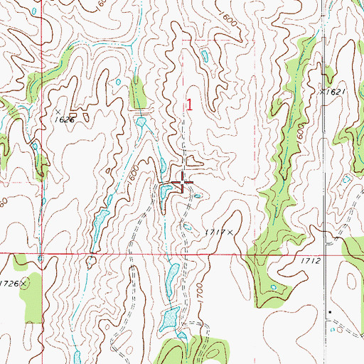 Topographic Map of Oknoname 093006 Reservoir, OK