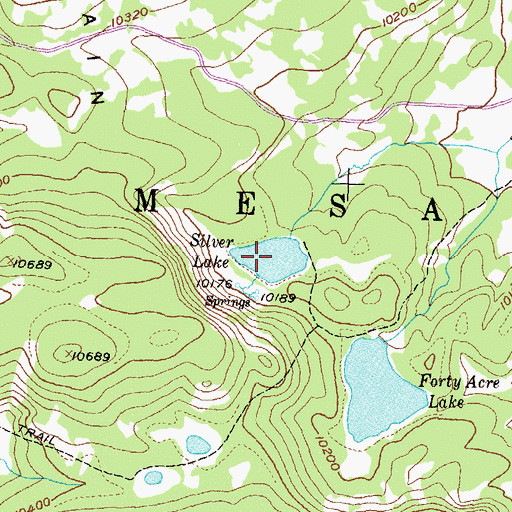 Topographic Map of Silver Lake, CO