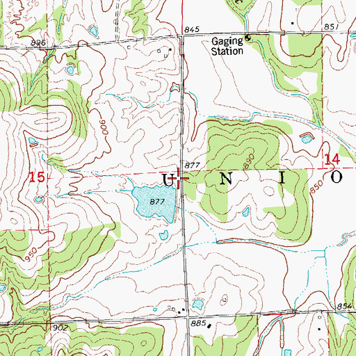 Topographic Map of Oknoname 08105 Dam, OK