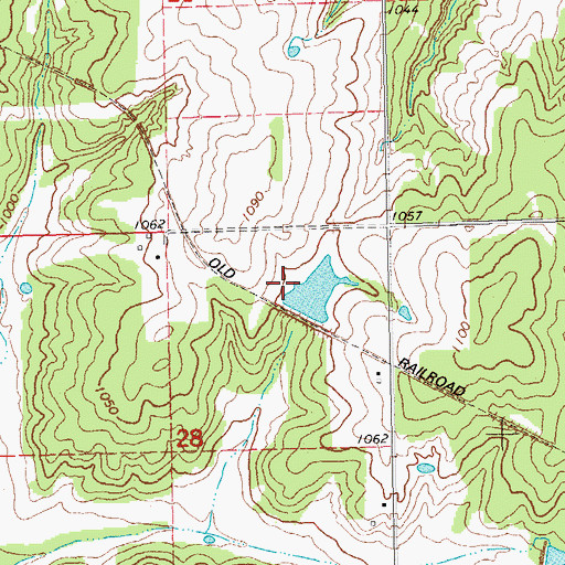 Topographic Map of Oknoname 08113 Dam, OK