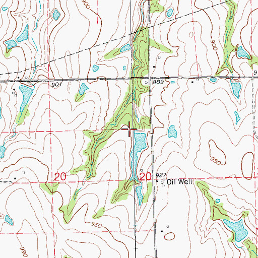Topographic Map of Oknoname 08117 Dam, OK