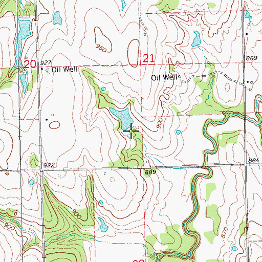 Topographic Map of Oknoname 08118 Dam, OK
