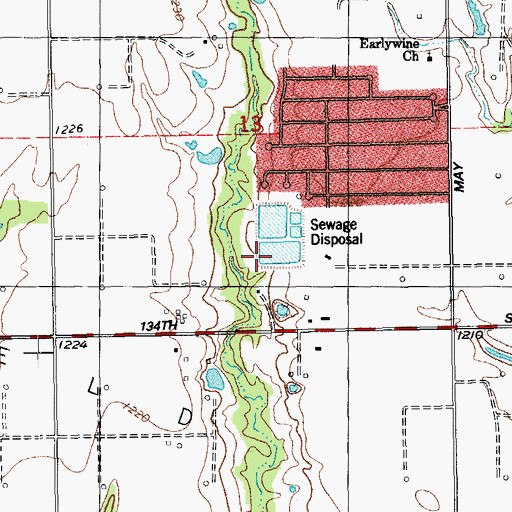 Topographic Map of Oknoname 02728 Dam, OK