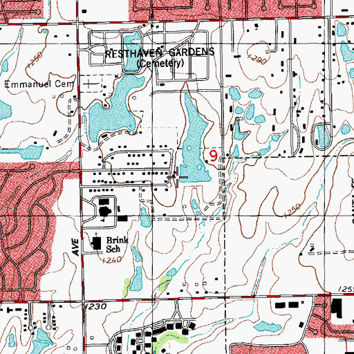 Topographic Map of Oknoname 02731 Dam, OK