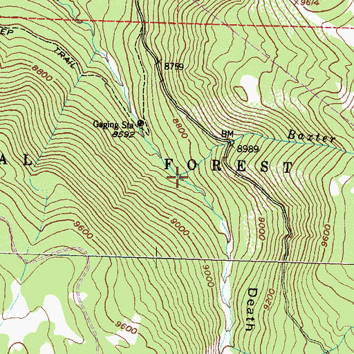 Topographic Map of Death Valley, CO