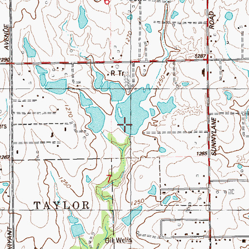 Topographic Map of Oknoname 02726 Dam, OK