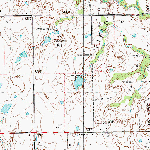 Topographic Map of Oknoname 02727 Dam, OK