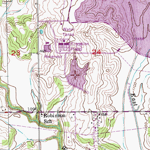 Topographic Map of SW Oklahoma City Sludge Lagoon, OK