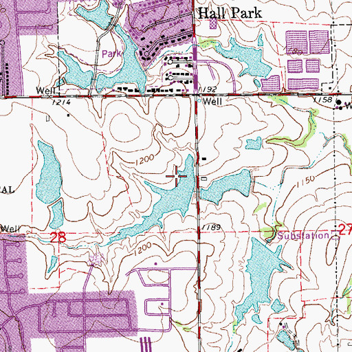 Topographic Map of Oknoname 02715 Dam, OK