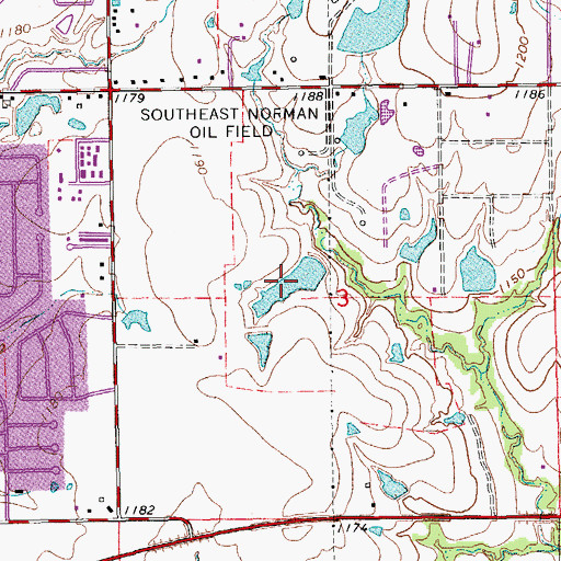 Topographic Map of Oknoname 02709 Reservoir, OK