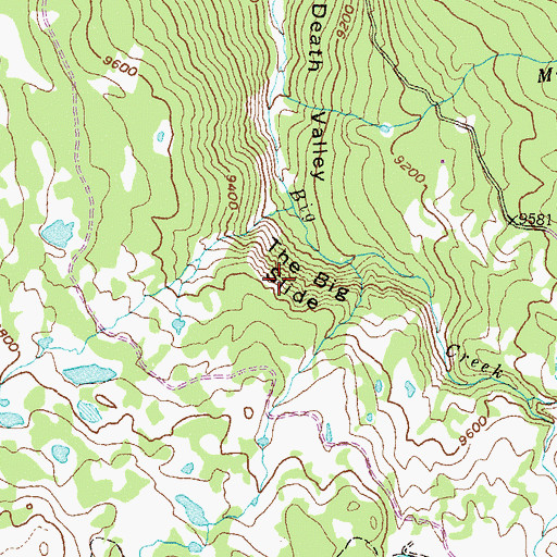 Topographic Map of The Big Slide, CO