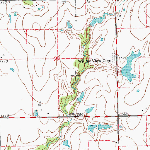 Topographic Map of Oknoname 02706 Reservoir, OK