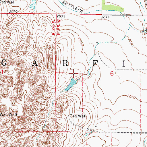 Topographic Map of Oknoname 059037 Dam, OK