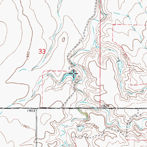 Topographic Map of Oknoname 059040 Dam, OK