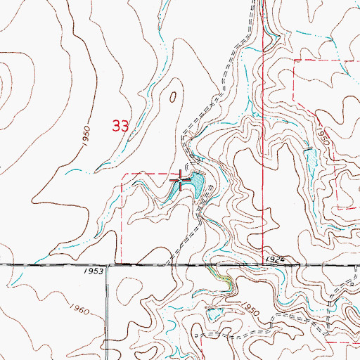 Topographic Map of Oknoname 059040 Reservoir, OK