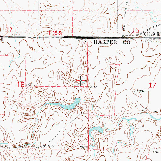Topographic Map of Oknoname 059041 Reservoir, OK