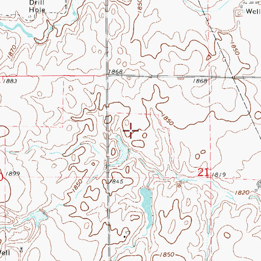 Topographic Map of Oknoname 059042 Reservoir, OK