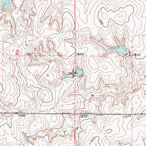 Topographic Map of Oknoname 059044 Reservoir, OK