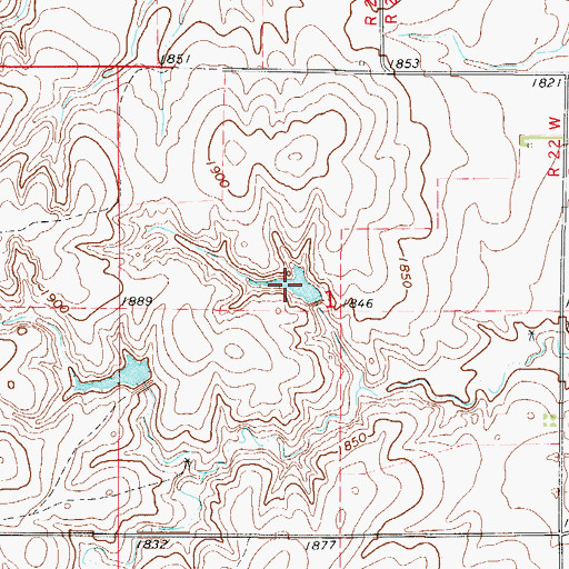 Topographic Map of Oknoname 059045 Reservoir, OK