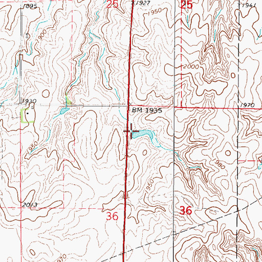 Topographic Map of Oknoname 059053 Dam, OK