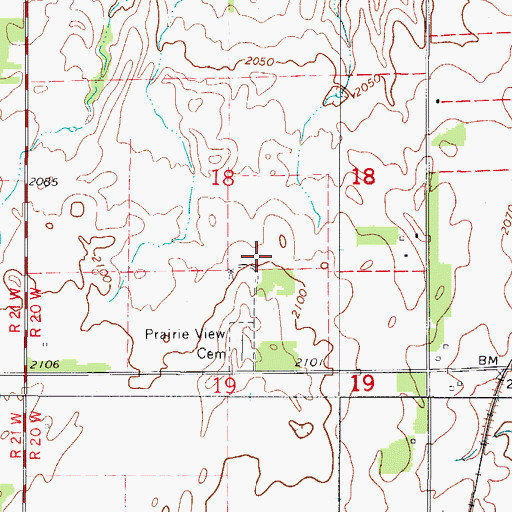 Topographic Map of Oknoname 059055 Reservoir, OK